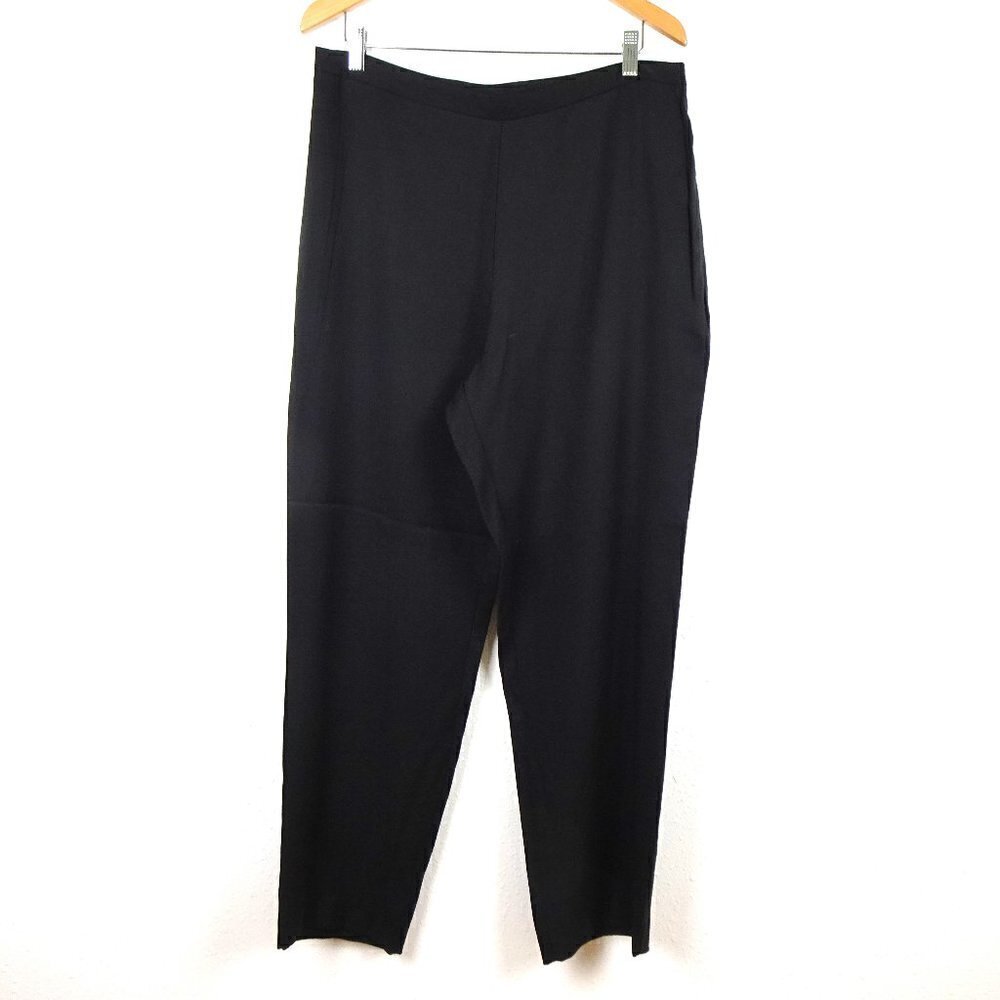 Natori Sanded Twill Pants Women's 16 Black Tapered Lightweight